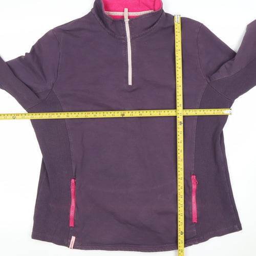Tog 24 Women's Purple XL 1/2 Zip Sweatshirt Cotton Blend