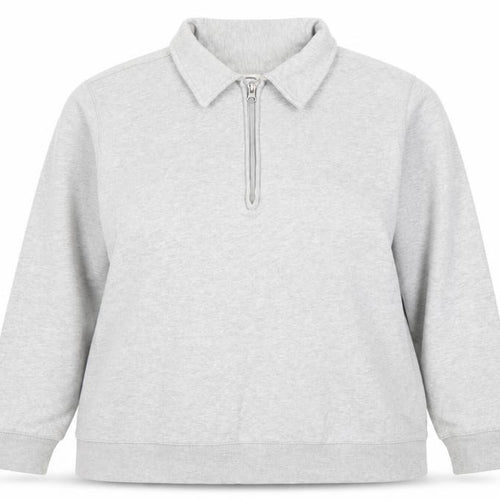 Old Navy Women’s Grey XL Quarter Zip Sweatshirt Cotton Blend