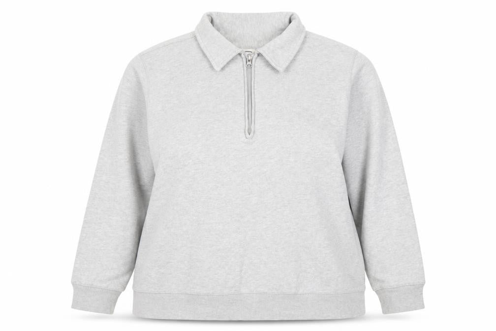 Old Navy Women’s Grey XL Quarter Zip Sweatshirt Cotton Blend