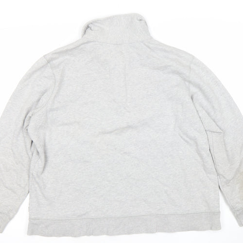 Old Navy Women’s Grey XL Quarter Zip Sweatshirt Cotton Blend