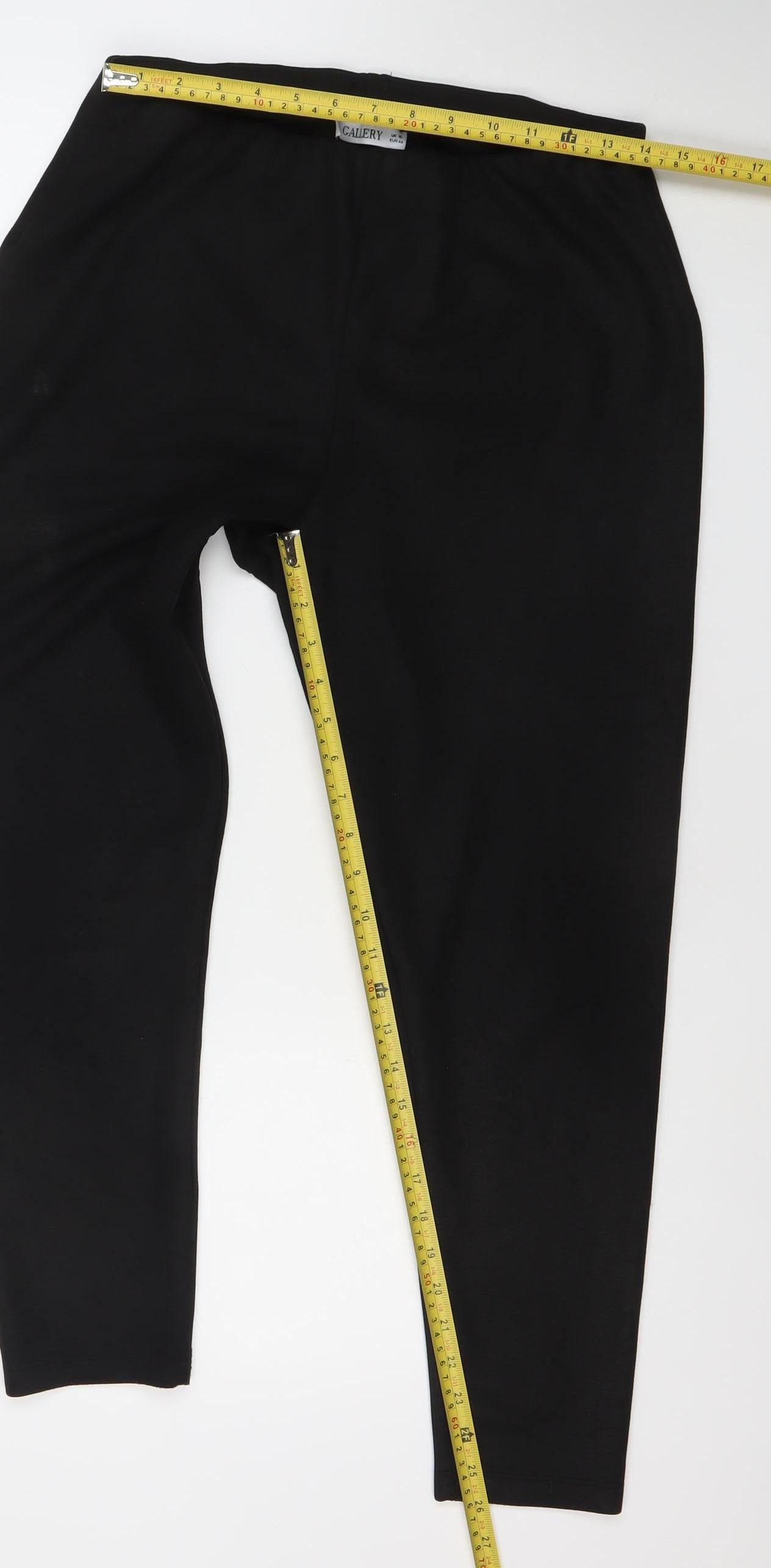 Gallery Womens Black Size 16 Slim Fit Stretch Leggings