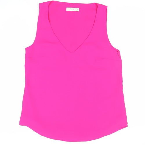 Oasis Womens Pink Sleeveless Scoop Neck Tank Top Size 10
