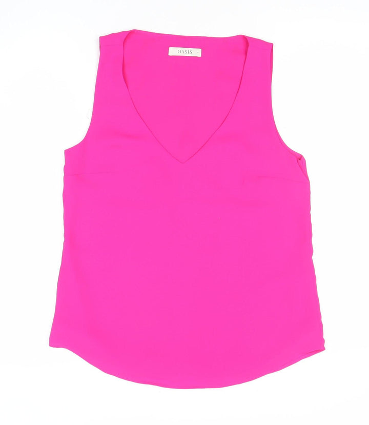 Oasis Womens Pink Sleeveless Scoop Neck Tank Top Size 10