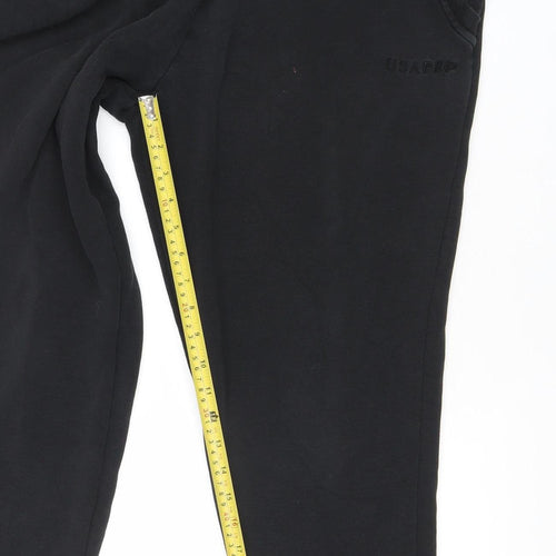 USA Pro Women Black Jogger Sweatpants Size M Cotton Blend