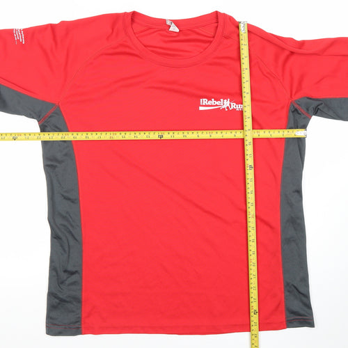 Roly Men’s Red XL Rebel Run Long Sleeve Jersey Activewear T-Shirt