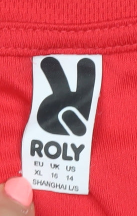 Roly Men’s Red XL Rebel Run Long Sleeve Jersey Activewear T-Shirt