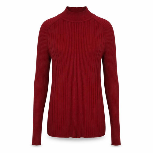 Next Women Red Mock Neck Slim Fit Long Sleeve Jumper Size 12