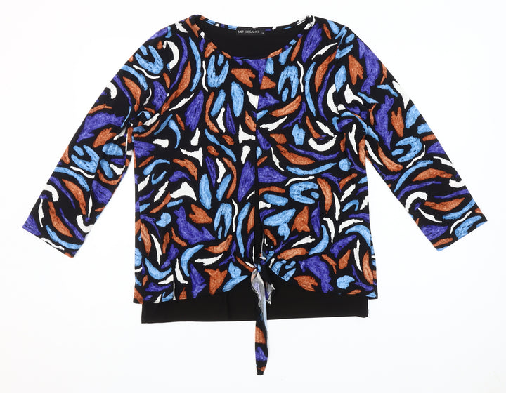 Just Elegance Womens Multicoloured Size 14 Tunic Blouse 3/4 Sleeve