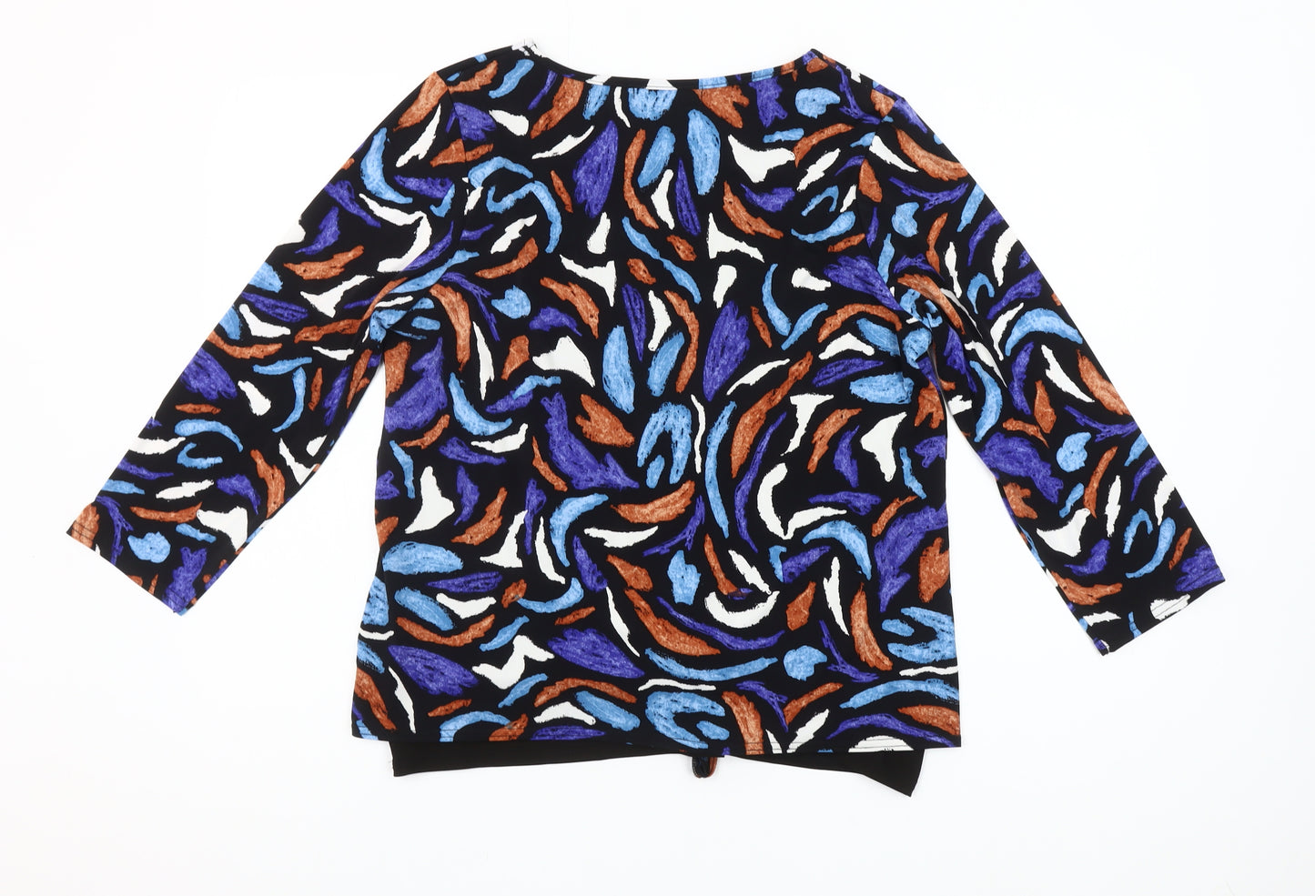 Just Elegance Womens Multicoloured Size 14 Tunic Blouse 3/4 Sleeve