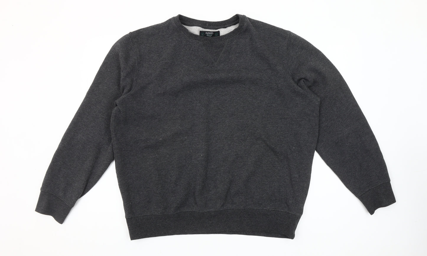 Dunnes Men’s Grey Sweatshirt L Crew Neck Pullover Fleece