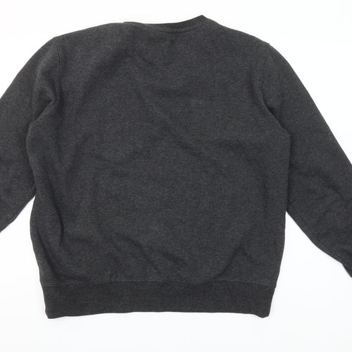 Dunnes Men’s Grey Sweatshirt L Crew Neck Pullover Fleece
