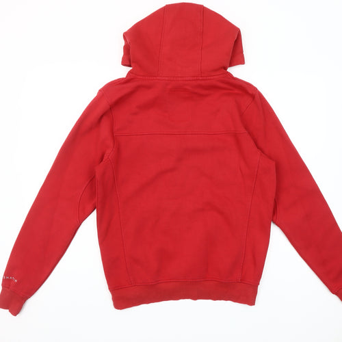 Crosshatch Men Red Pullover Hoodie Small Graphic Logo Hooded
