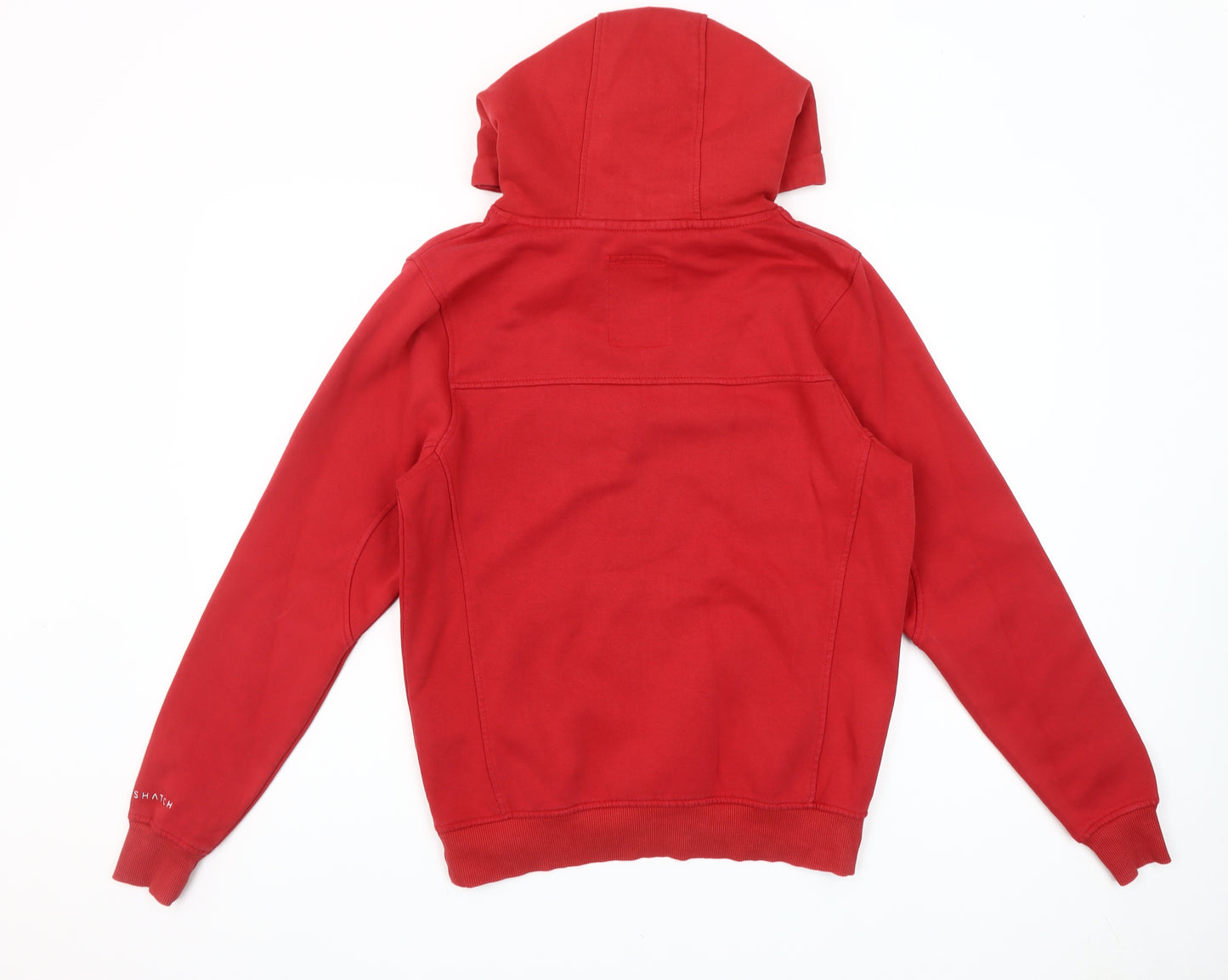 Crosshatch Men Red Pullover Hoodie Small Graphic Logo Hooded