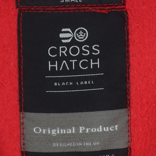 Crosshatch Men Red Pullover Hoodie Small Graphic Logo Hooded