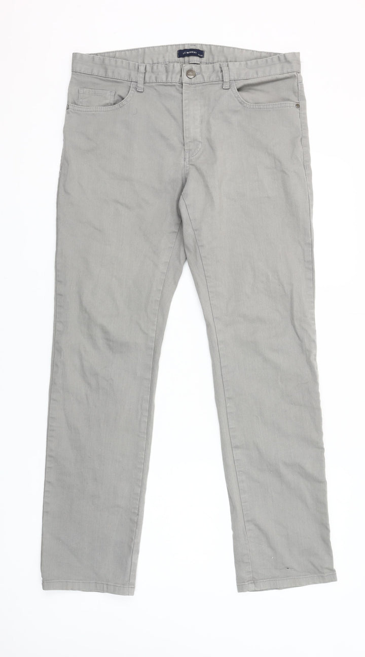 LC Waikiki Men’s Grey Straight Leg Jeans 32W 33L Regular Fit