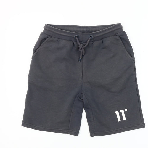 11 Degrees Boys Grey XS Sweat Shorts with Drawstring Waist & Pockets