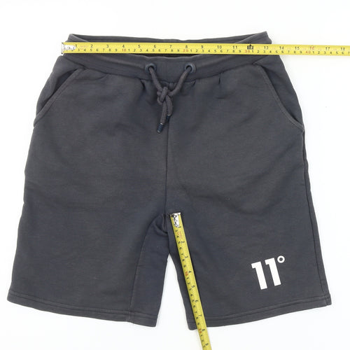 11 Degrees Boys Grey XS Sweat Shorts with Drawstring Waist & Pockets