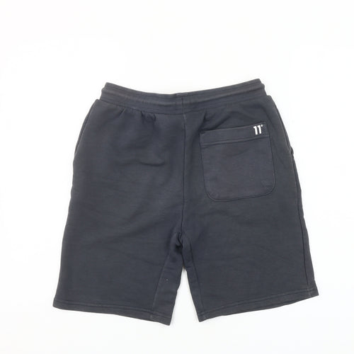 11 Degrees Boys Grey XS Sweat Shorts with Drawstring Waist & Pockets