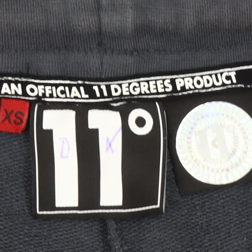 11 Degrees Boys Grey XS Sweat Shorts with Drawstring Waist & Pockets