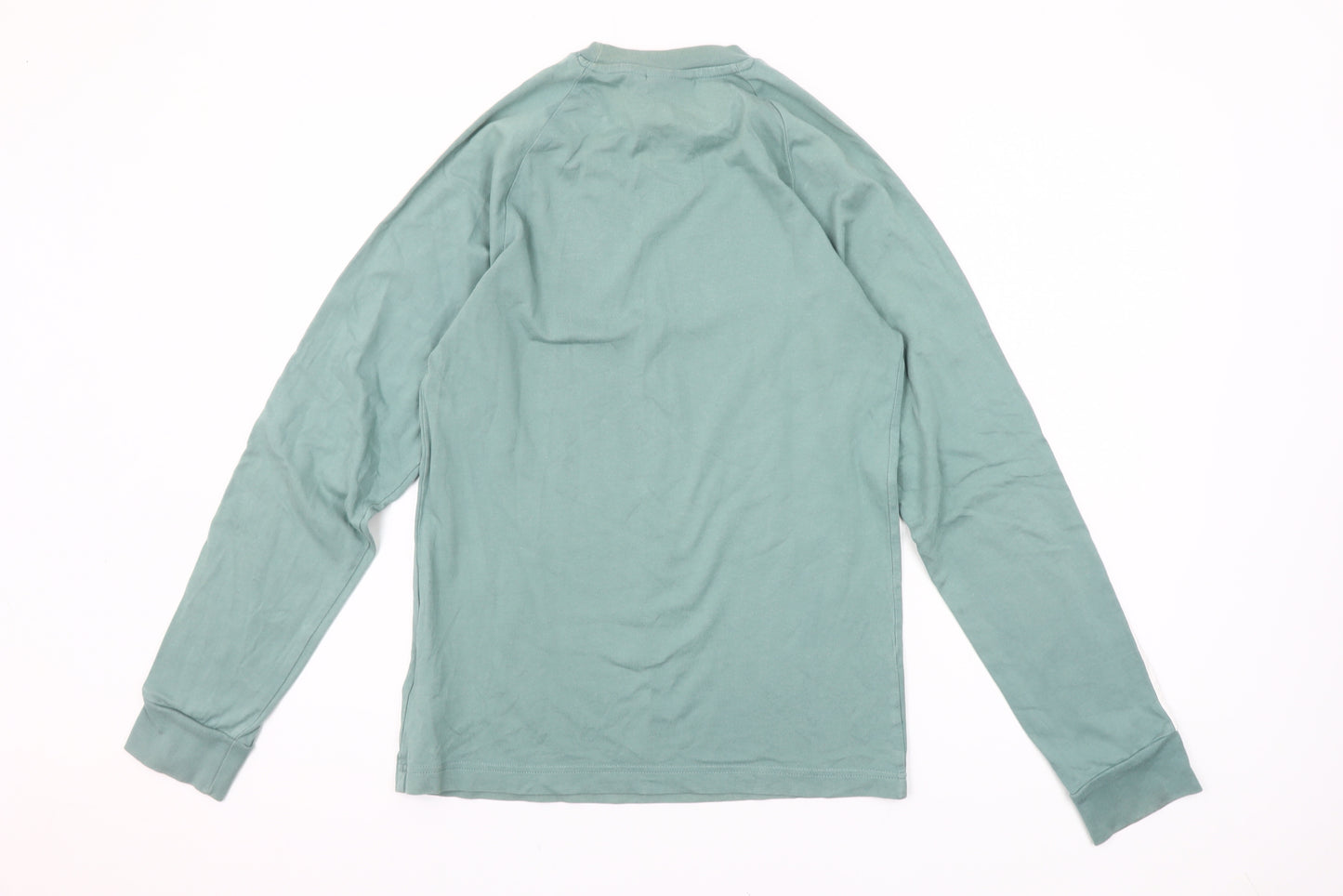 Adidas Men's Green XS Long Sleeve Crew Neck Cotton T-Shirt