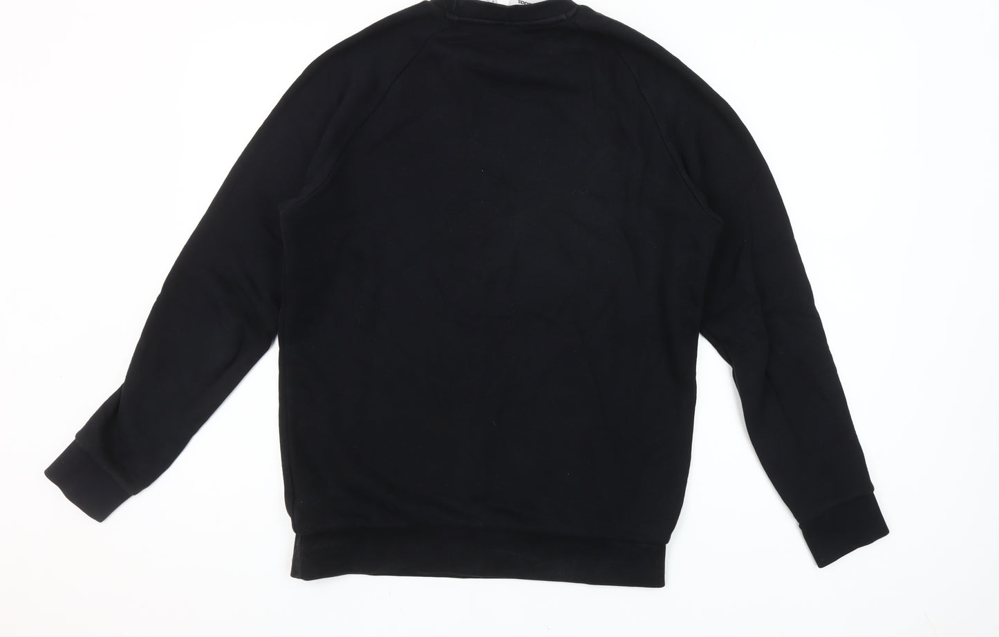 Adidas Mens Black Small Sweatshirt Pullover Crew Neck Logo Sportswear