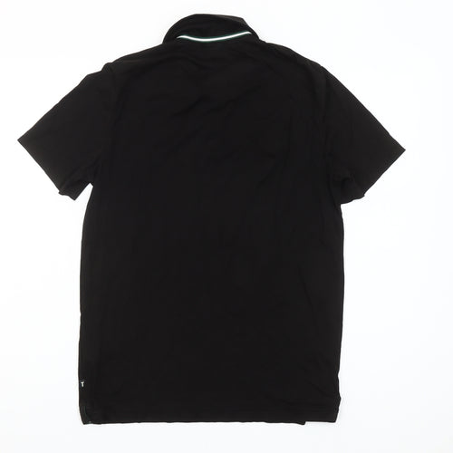 Ted Baker Men's Black Polo Shirt Slim Fit Size S Short Sleeve Cotton