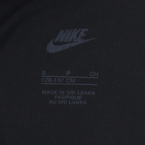 Nike Girls Black Ankle Leggings S 128-137cm Cotton Blend Activewear