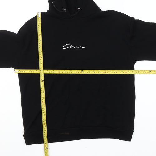 Closure London Womens Black Size 12 Cotton Pullover Hoodie