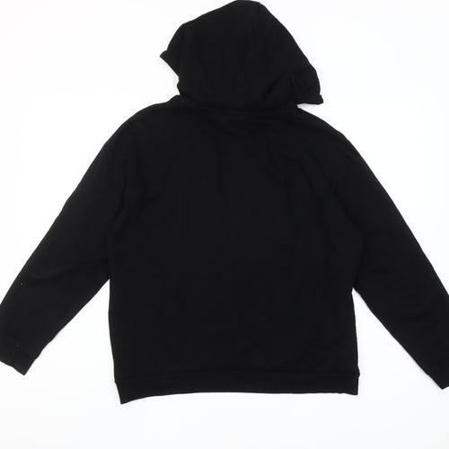 Closure London Womens Black Size 12 Cotton Pullover Hoodie