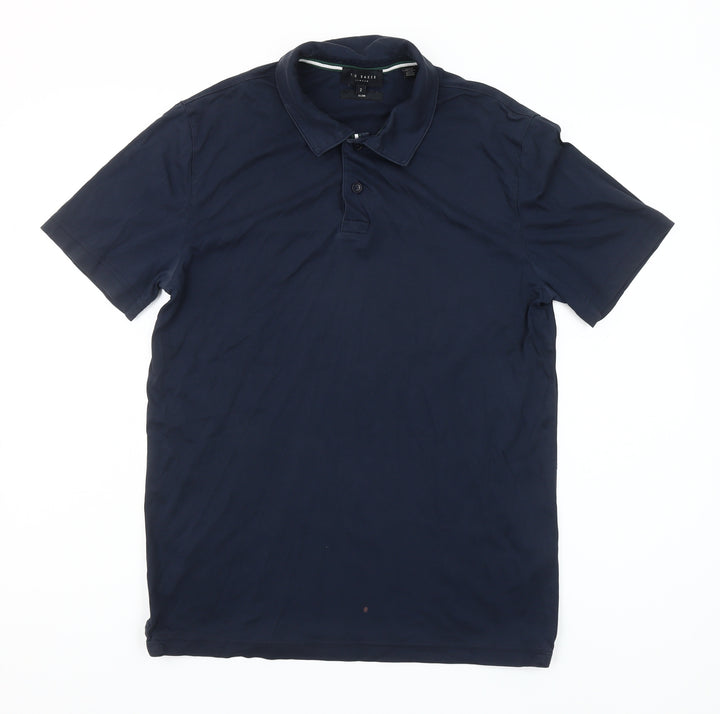 Ted Baker Men’s Blue Slim Fit Polo Shirt Size S Cotton Casual