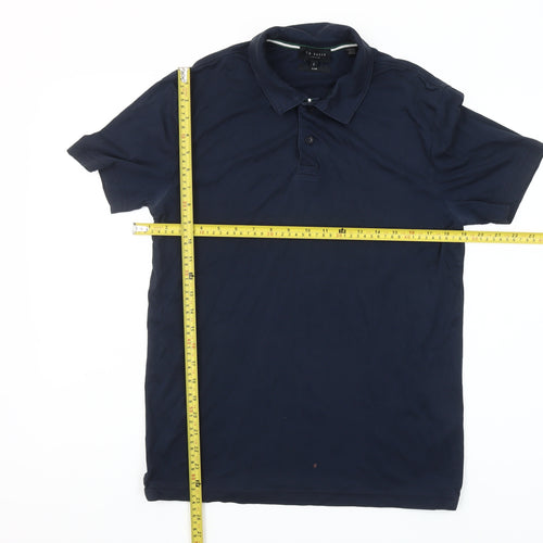 Ted Baker Men’s Blue Slim Fit Polo Shirt Size S Cotton Casual