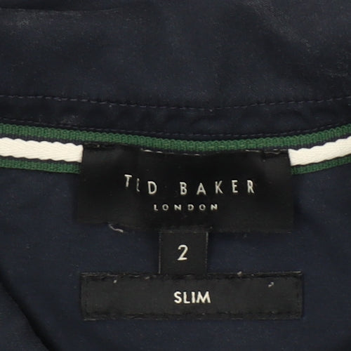 Ted Baker Men’s Blue Slim Fit Polo Shirt Size S Cotton Casual