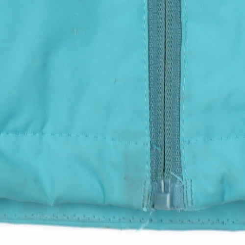 Regatta Girls Blue Waterproof Hooded Rain Coat Jacket 7-8 Years