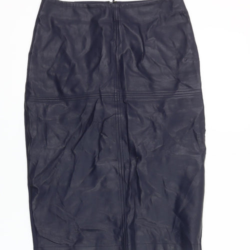 Part Two Women’s Black Faux Leather Pencil Skirt Size 8 Workwear