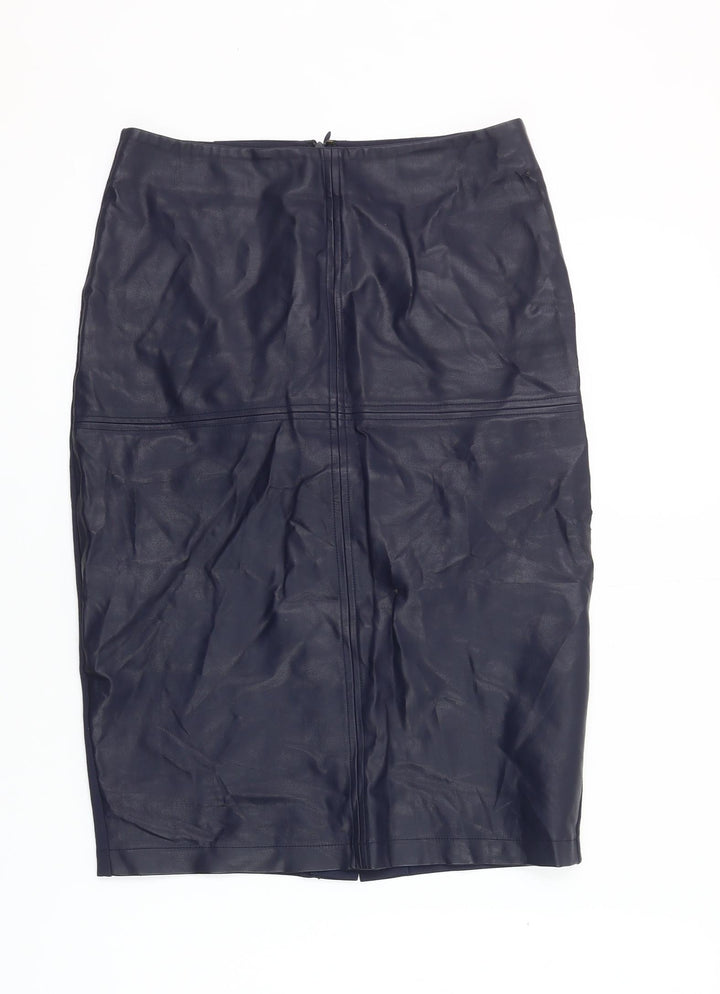 Part Two Women’s Black Faux Leather Pencil Skirt Size 8 Workwear