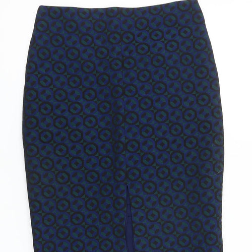 Boden Women’s Blue Geometric Pencil Skirt Size 8 Workwear
