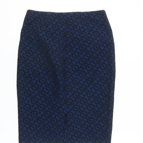 Boden Women’s Blue Geometric Pencil Skirt Size 8 Workwear