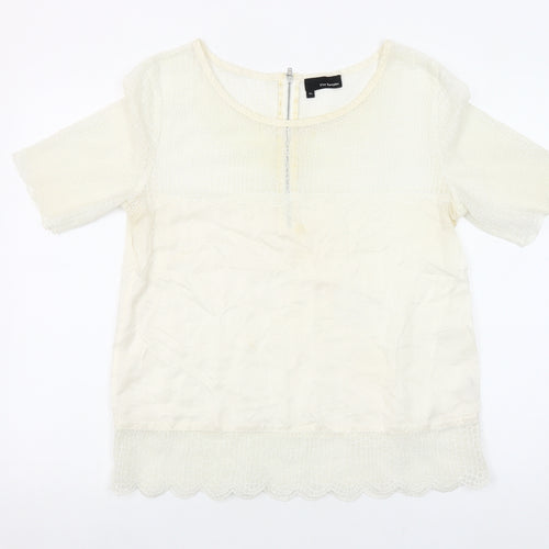 The Kooples Womens Ivory Lace Blouse XL Tunic Style Casual Top