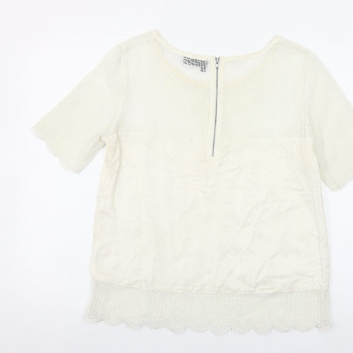 The Kooples Womens Ivory Lace Blouse XL Tunic Style Casual Top