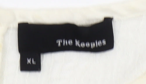 The Kooples Womens Ivory Lace Blouse XL Tunic Style Casual Top