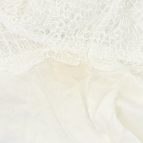The Kooples Womens Ivory Lace Blouse XL Tunic Style Casual Top