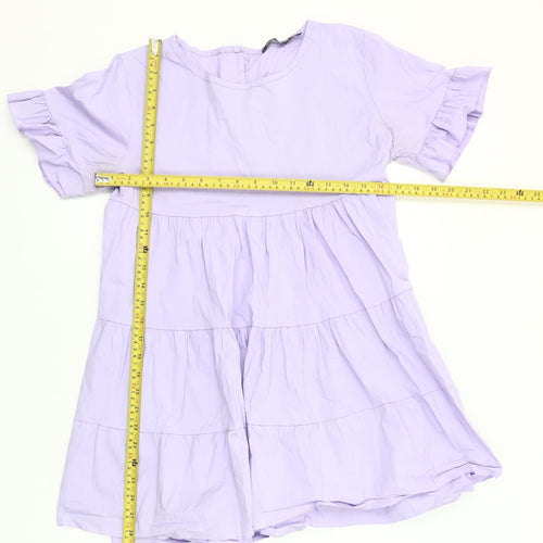 Nasty Gal Women’s Purple Tunic Blouse UK 10 Short Sleeve Ruffle