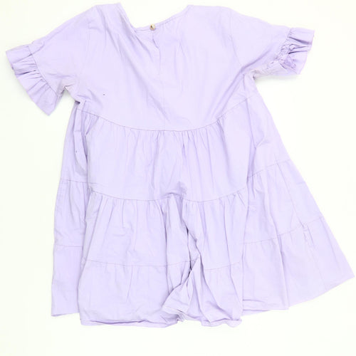 Nasty Gal Women’s Purple Tunic Blouse UK 10 Short Sleeve Ruffle