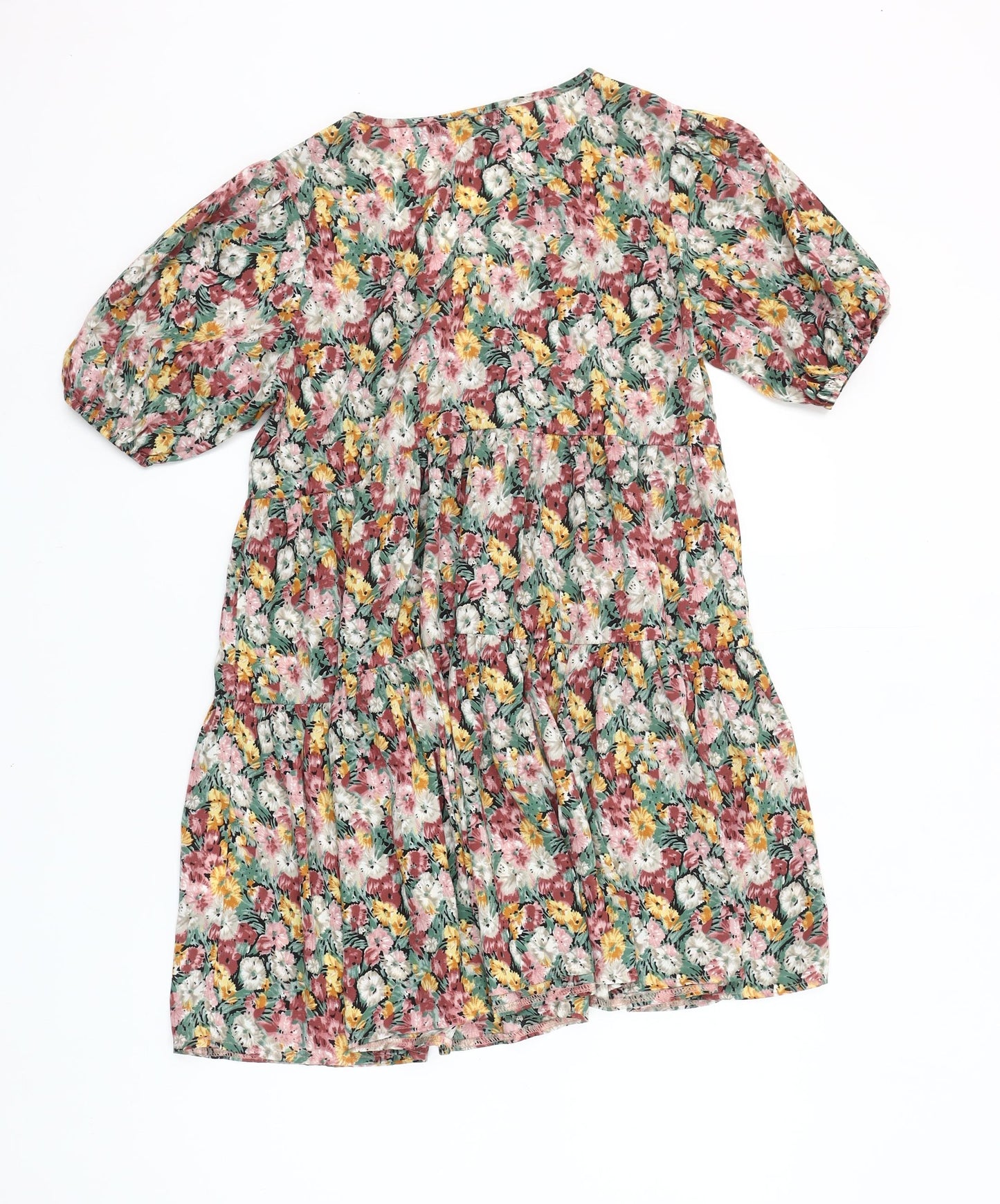 Missguided Petite Women’s Multicoloured Floral Skater Dress Size 4