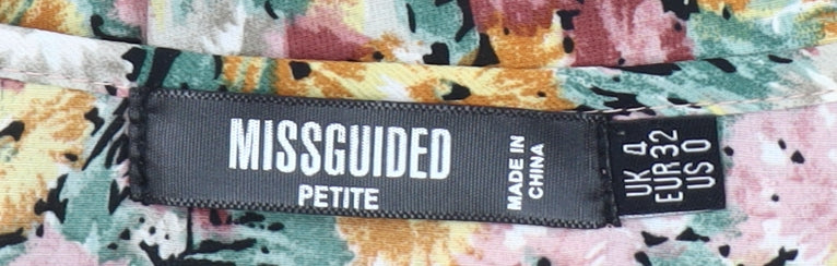 Missguided Petite Women’s Multicoloured Floral Skater Dress Size 4