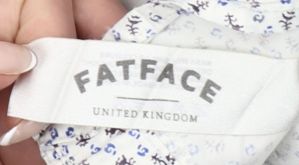FatFace Men’s White Floral Long Sleeve Classic Fit Shirt L