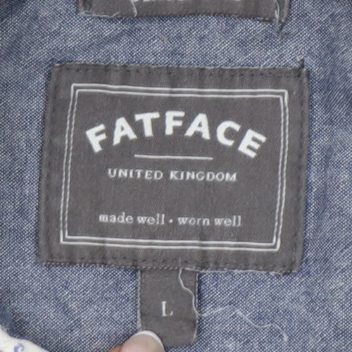 FatFace Men’s White Floral Long Sleeve Classic Fit Shirt L