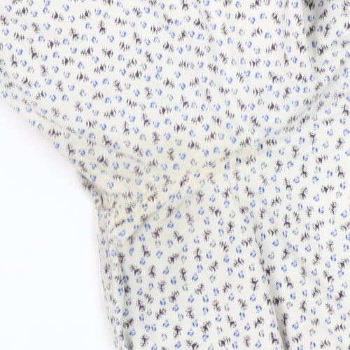 FatFace Men’s White Floral Long Sleeve Classic Fit Shirt L