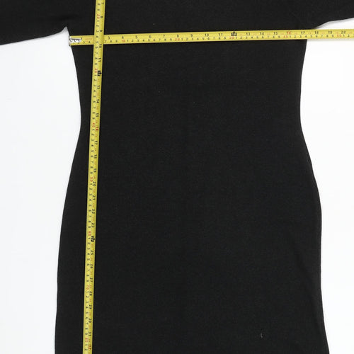 GAP Women’s Black Sheath Knee Length Dress Size M 3/4 Sleeve