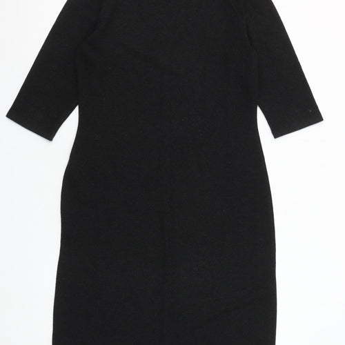 GAP Women’s Black Sheath Knee Length Dress Size M 3/4 Sleeve